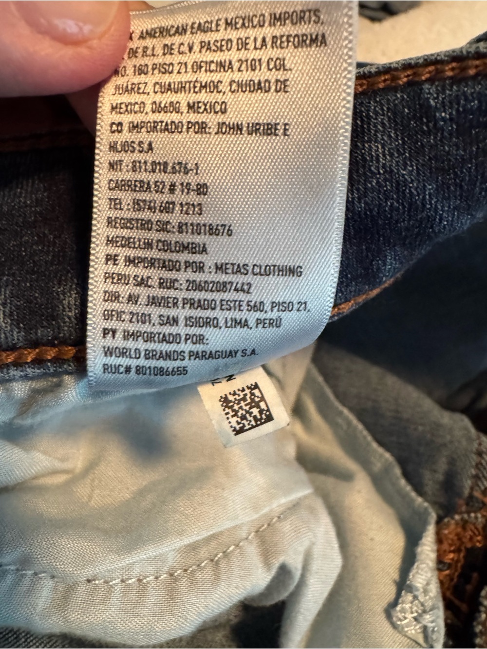 American Eagle Outfitters Dark Blue Flared Wide-Leg Jeans - Picture 5 of 6
